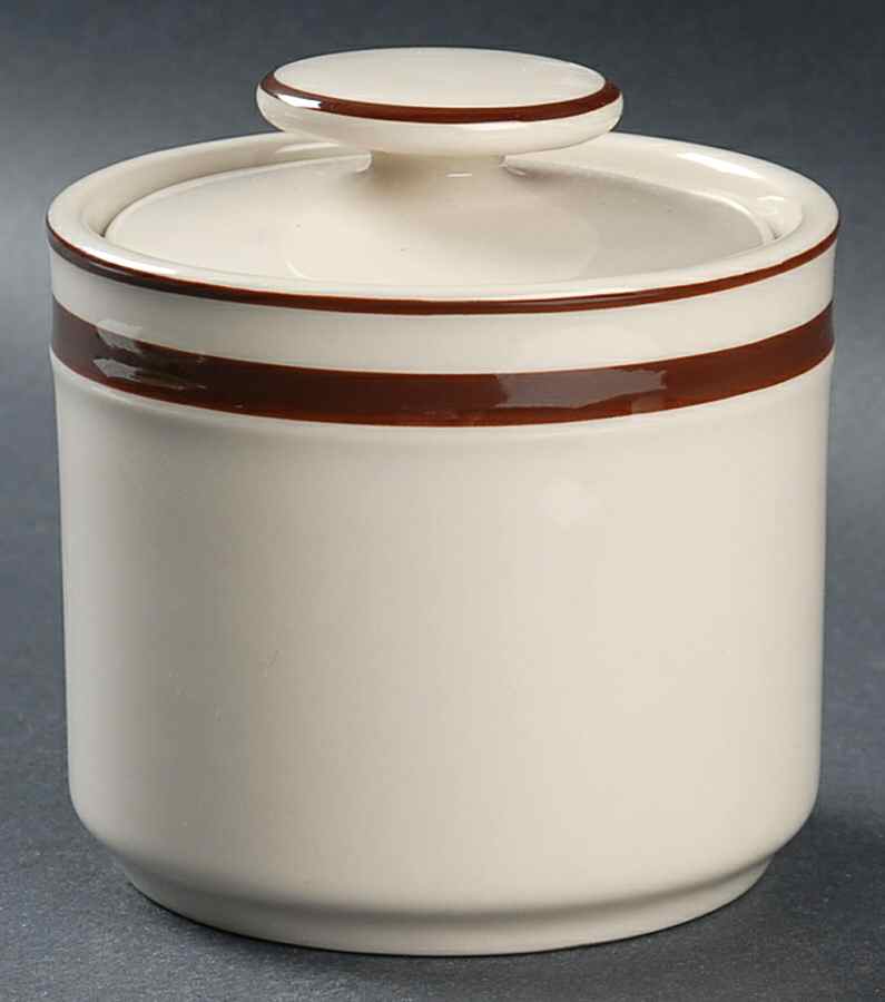 Orbit Brown Sugar Bowl & Lid by Sango-1