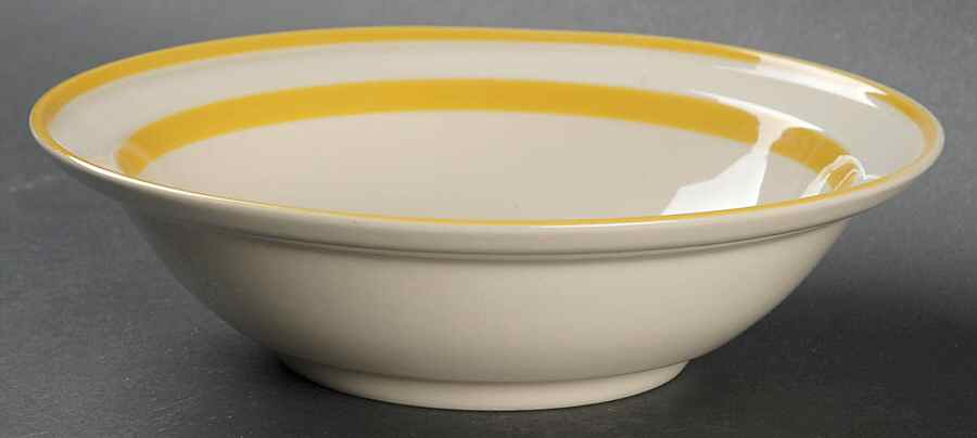 Orbit Yellow Rim Cereal Bowl by Sango-1