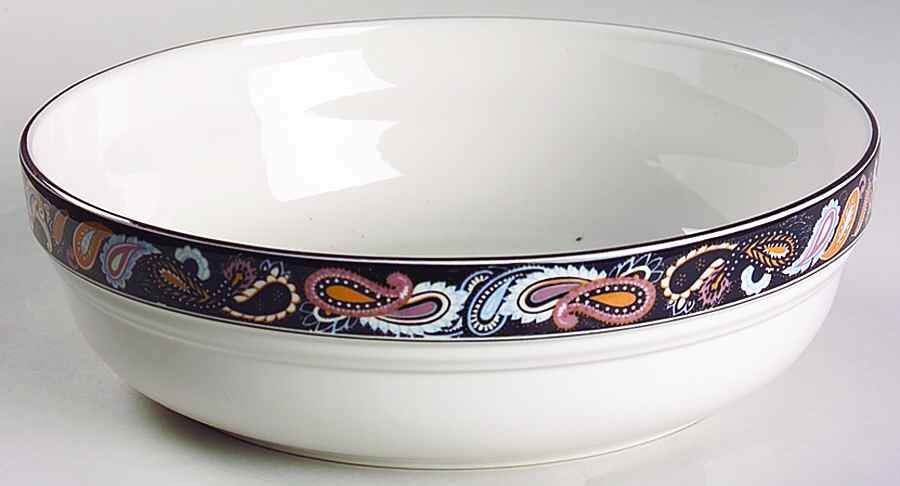 Overture Black 9" Round Vegetable Bowl by Sango-1