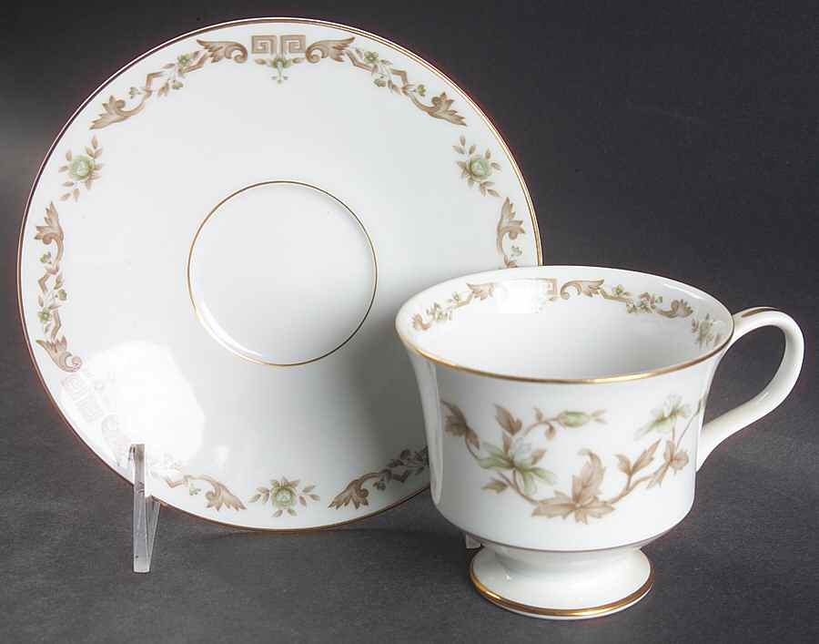 Pagoda Footed Cup & Saucer Set by Sango-1