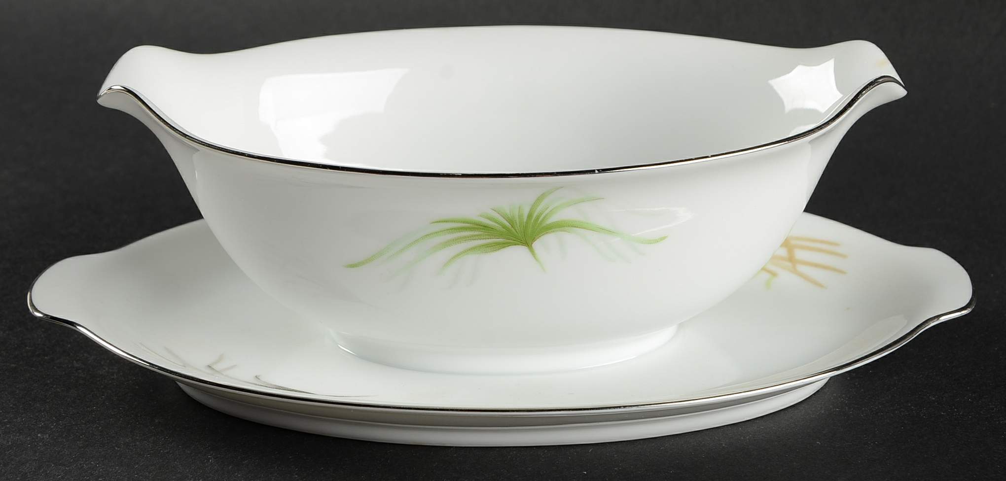 Palm Springs Gravy Boat with Attached Underplate by Sango-1