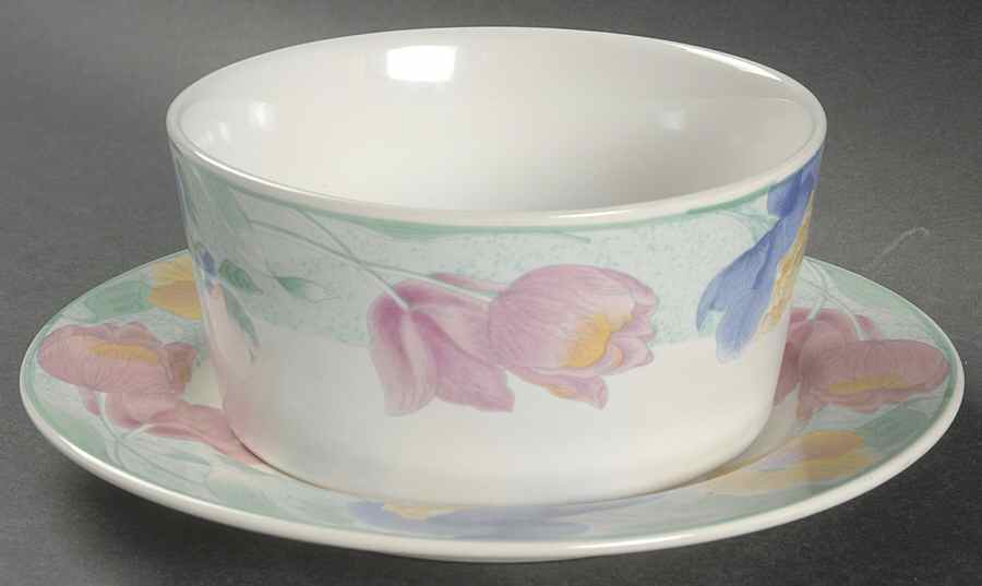 Passion Round Gravy Boat & Underplate (Salad Plate) by Sango-1