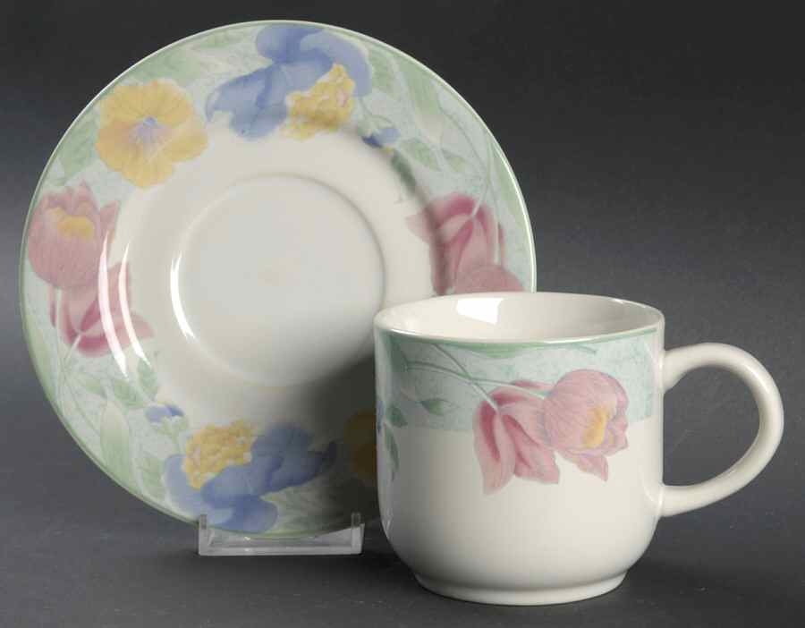 Passion Flat Cup & Saucer Set by Sango-1