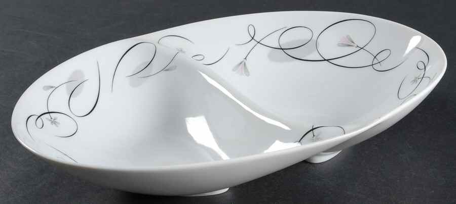 Patrician 11" Oval Divided Vegetable Bowl by Sango-1