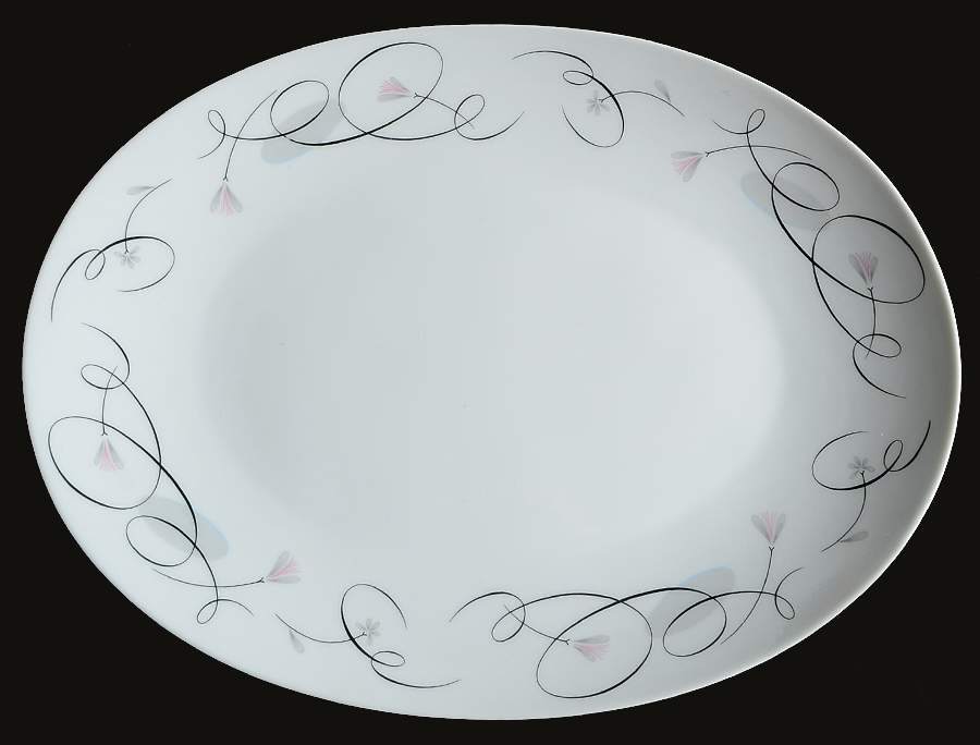 Patrician 14" Oval Serving Platter by Sango-1