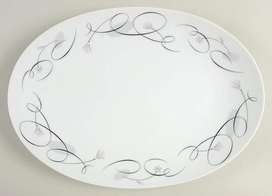 Patrician 12" Oval Serving Platter by Sango-1