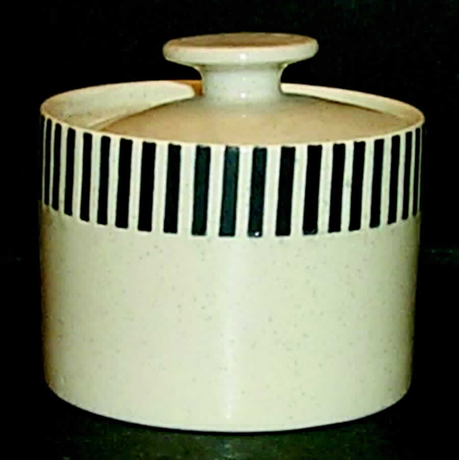 Patio Sand Sugar Bowl & Lid by Sango-1