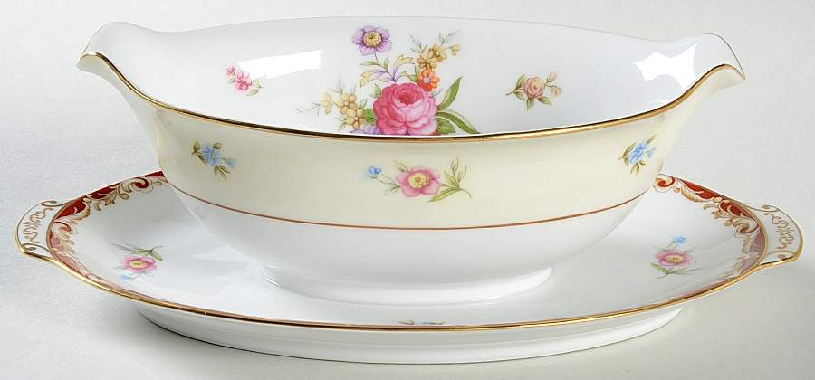 Paulette Gravy Boat with Attached Underplate by Sango-1