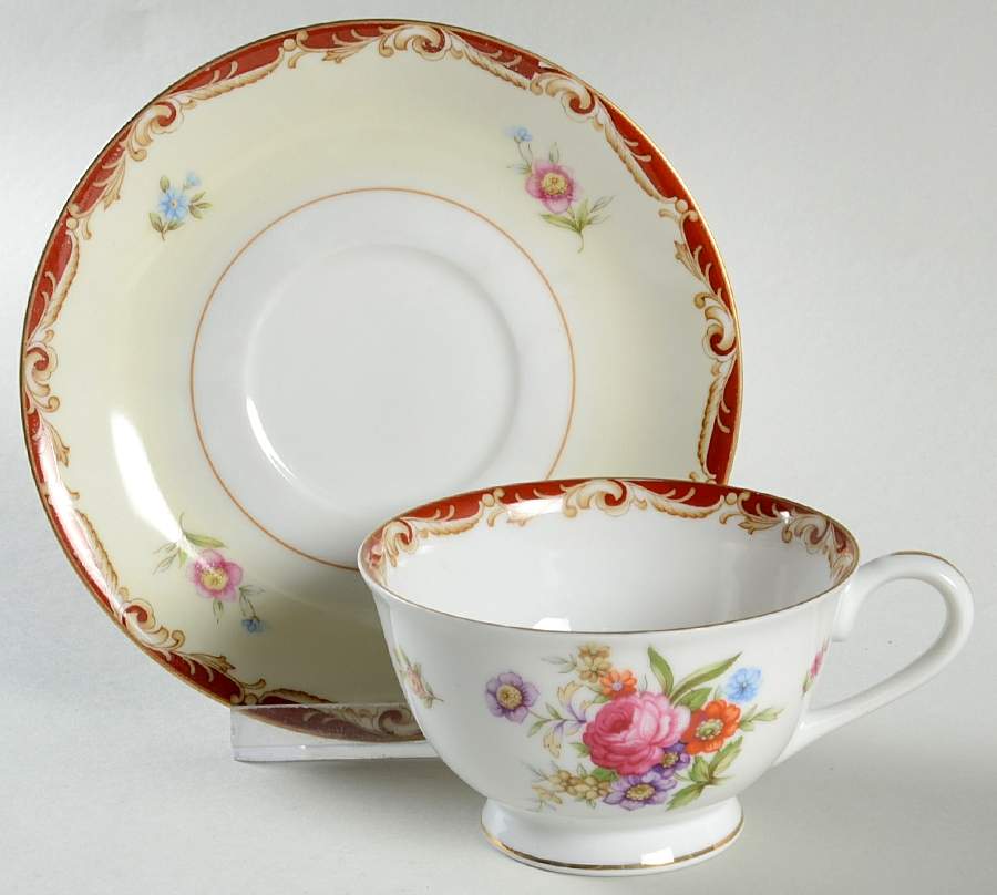 Paulette Footed Cup & Saucer Set by Sango-1