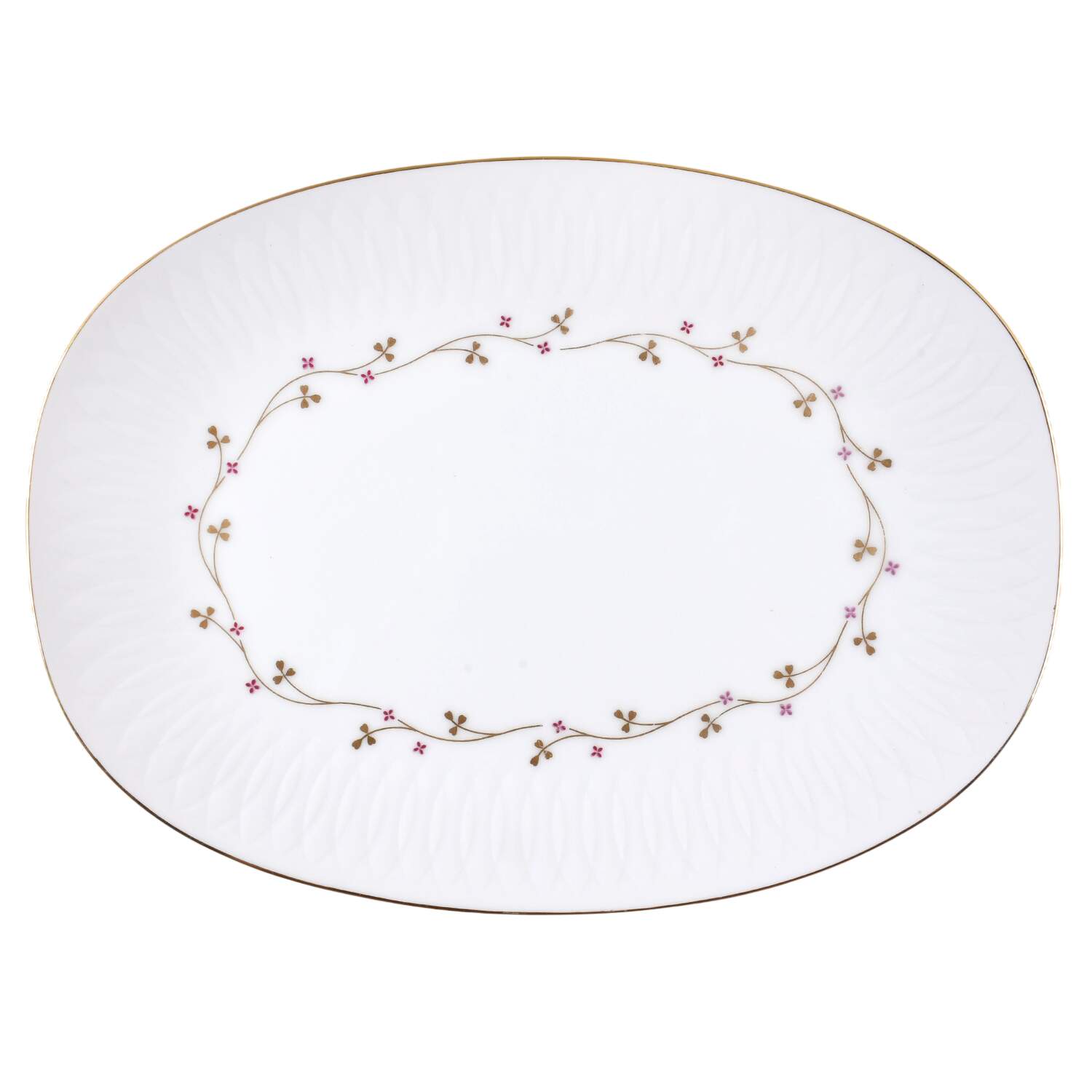 Petite Fleur 12" Oval Serving Platter by Sango-1