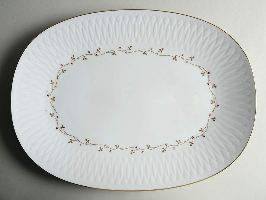Petite Fleur 16" Oval Serving Platter by Sango-1