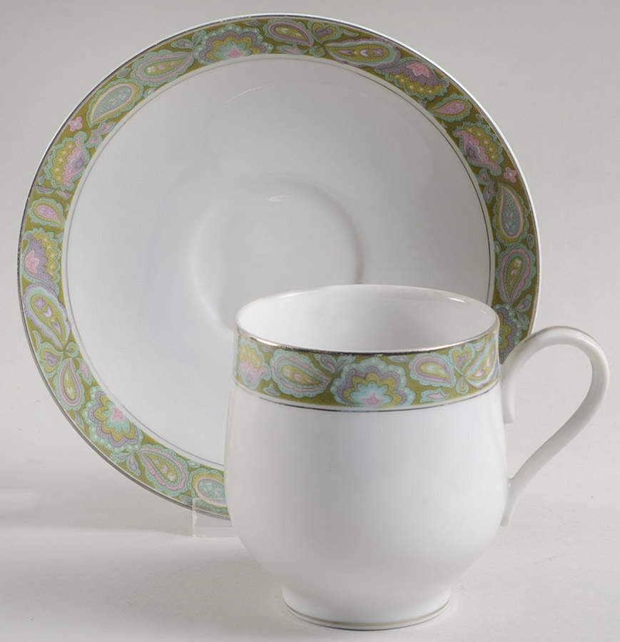 Persian Garden Flat Cup & Saucer Set by Sango-1