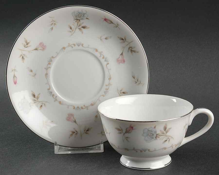 Petite Rose Footed Cup & Saucer Set by Sango-1