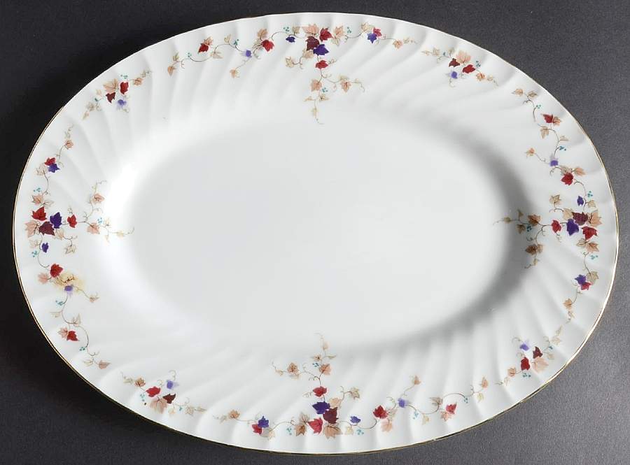 Petite Vine 13" Oval Serving Platter by Sango-1