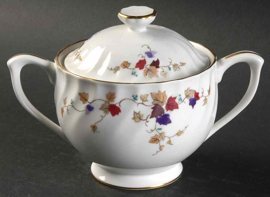 Petite Vine Sugar Bowl & Lid by Sango-1