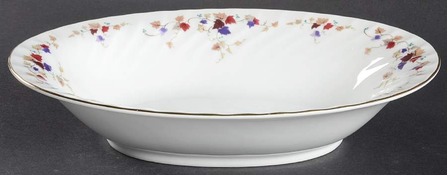 Petite Vine 10" Oval Vegetable Bowl by Sango-1