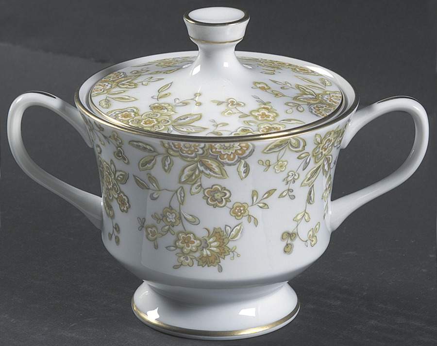 Persian Wood Sugar Bowl & Lid by Sango-1