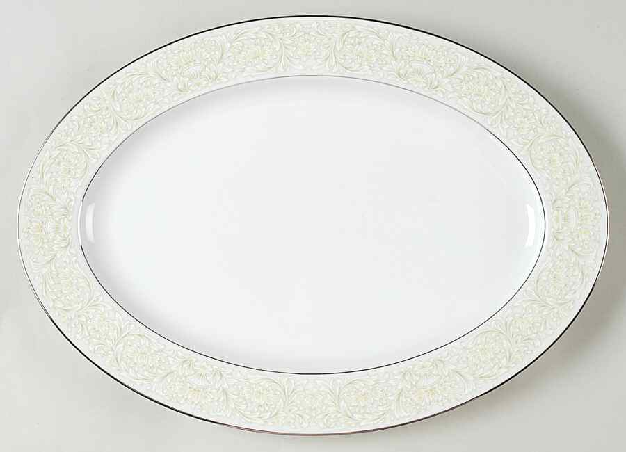Phoenicia 14" Oval Serving Platter by Sango-1