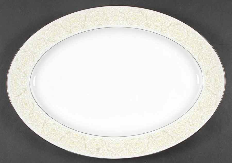 Phoenicia 16" Oval Serving Platter by Sango-1