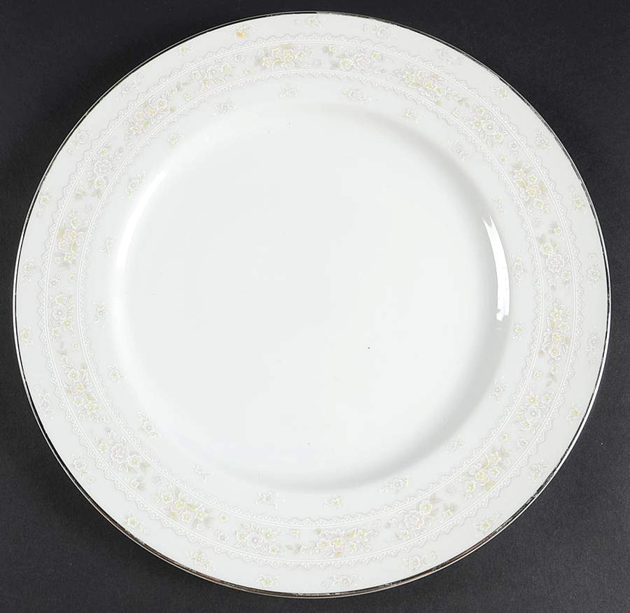 Pink Lace Dinner Plate by Sango-1