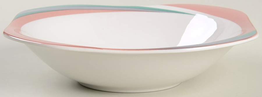 Pinwheel Pink Coupe Soup Bowl by Sango-1