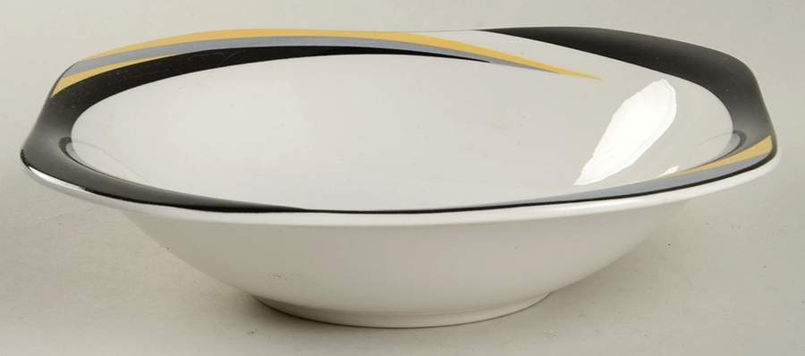 Pinwheel Yellow Coupe Soup Bowl by Sango-1