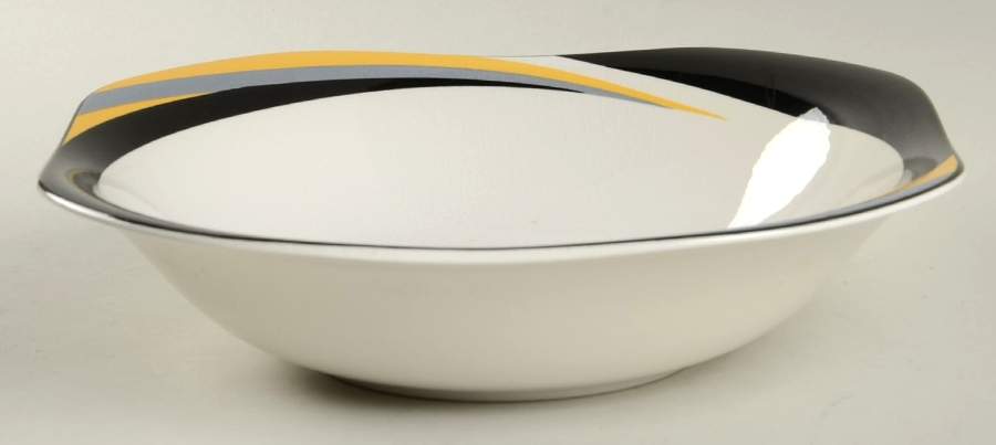Pinwheel Yellow 9" Round Vegetable Bowl by Sango-1