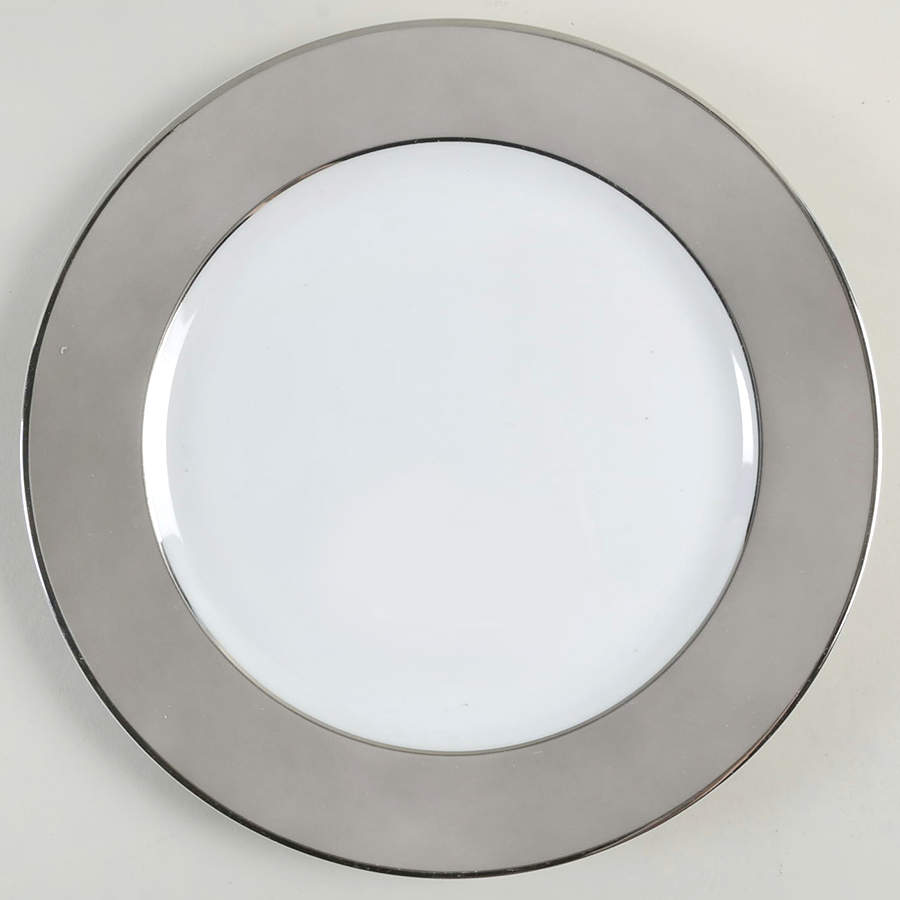 Platina (White with Gray Color Band) Dinner Plate by Sango-1