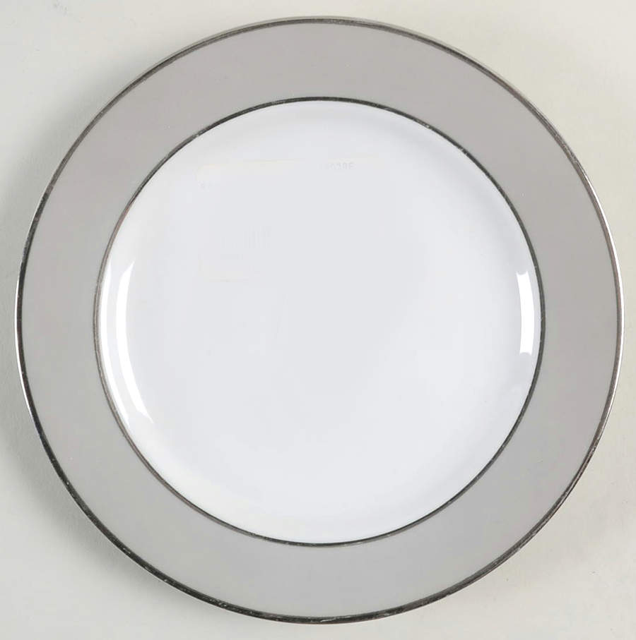 Platina (White with Gray Color Band) Bread & Butter Plate by Sango-1
