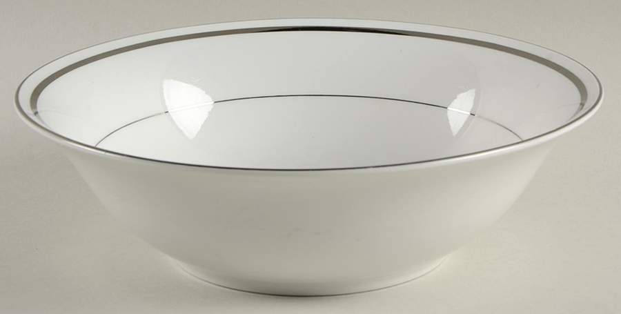 Platina (No Color Band) 9" Round Vegetable Bowl by Sango-1