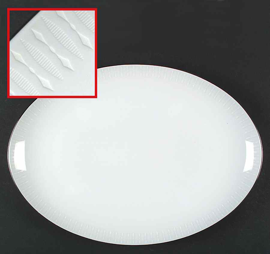 Pompeii 16" Oval Serving Platter by Sango-1
