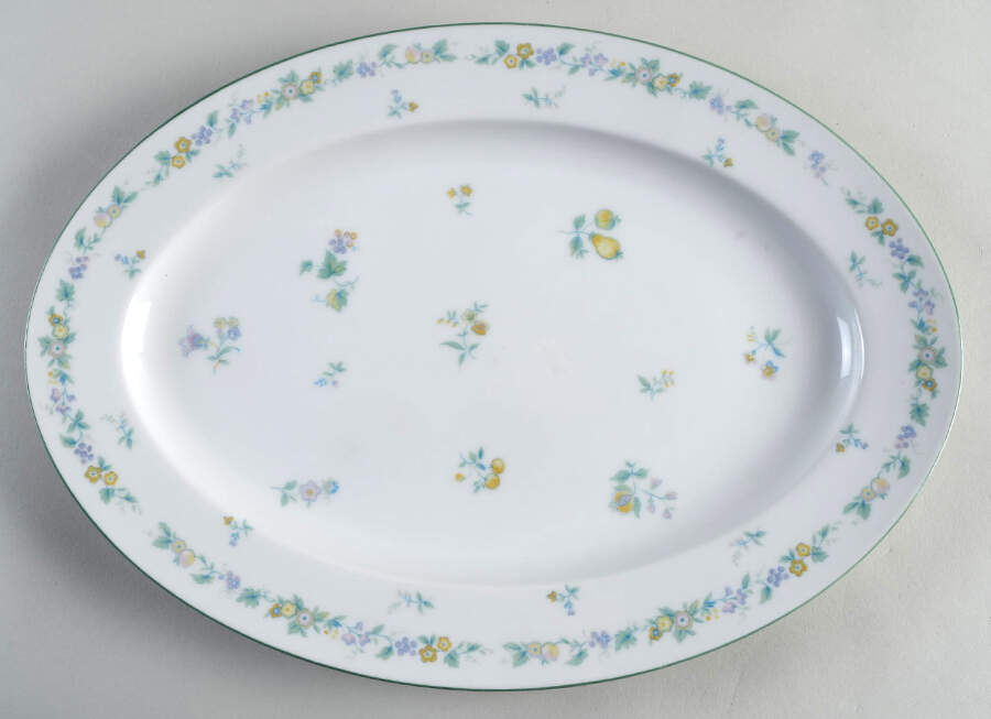 Potpourri 14" Oval Serving Platter by Sango-1