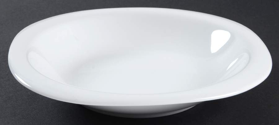 Pristine Black White Rim Soup Bowl by Sango-1