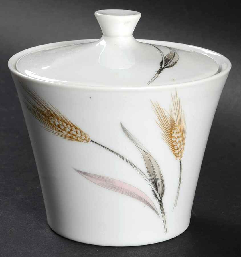 Prairie Gold Sugar Bowl & Lid by Sango-1