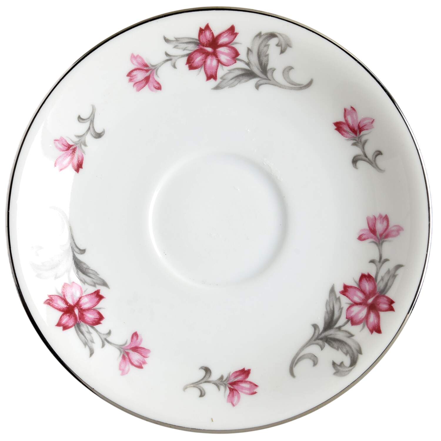Primrose (No #, Coupe, Platinum Trim) Saucer by Sango-1