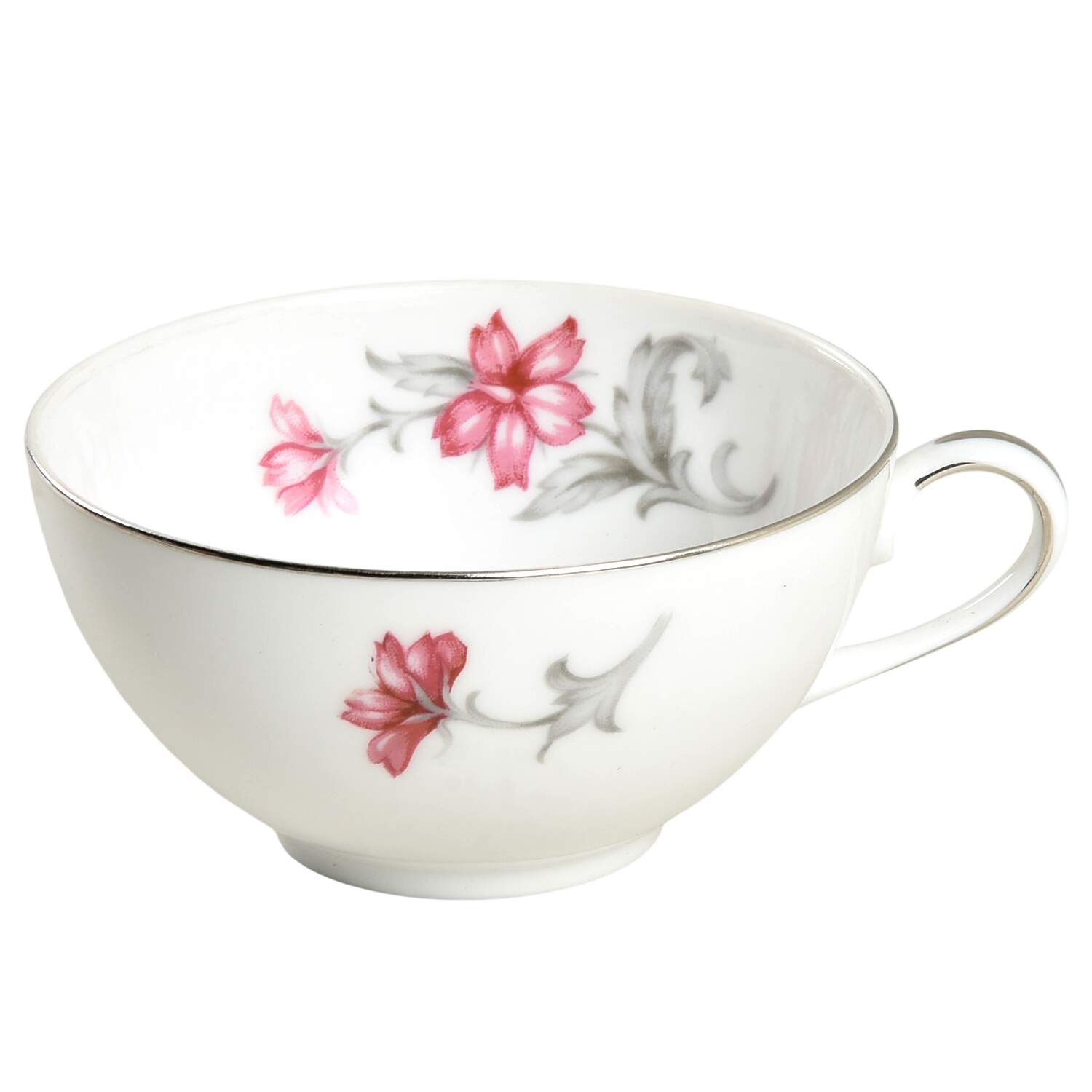 Primrose (No #, Coupe, Platinum Trim) Flat Cup by Sango-1