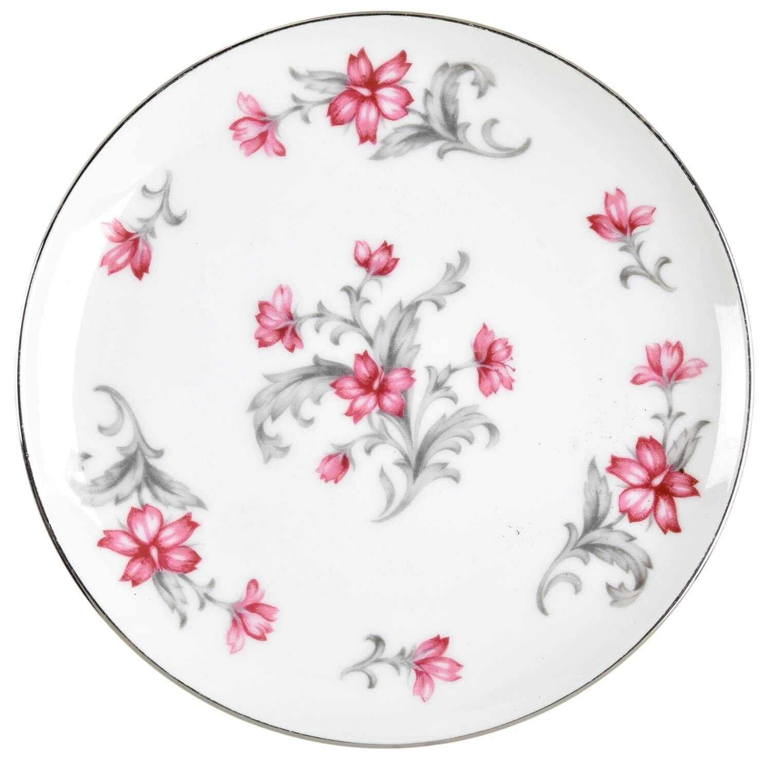 Primrose (No #, Coupe, Platinum Trim) Bread & Butter Plate by Sango-1