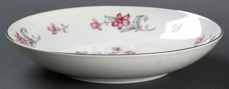Primrose (No #, Coupe, Platinum Trim) Coupe Soup Bowl by Sango-1