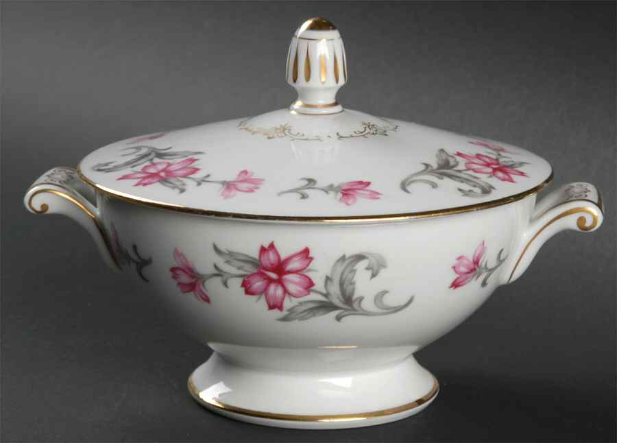 Primrose (No #, Rim, Gold Trim) Sugar Bowl & Lid by Sango-1