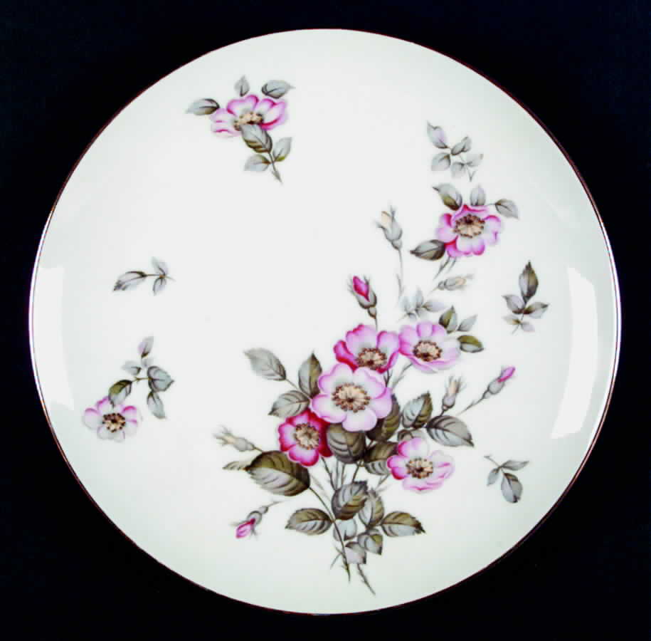 Primrose (Coupe, Gold Trim) Dinner Plate by Sango-1