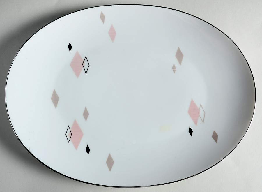 Prisma 14" Oval Serving Platter by Sango-1
