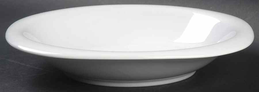 Pristine White Rim Soup Bowl by Sango-1