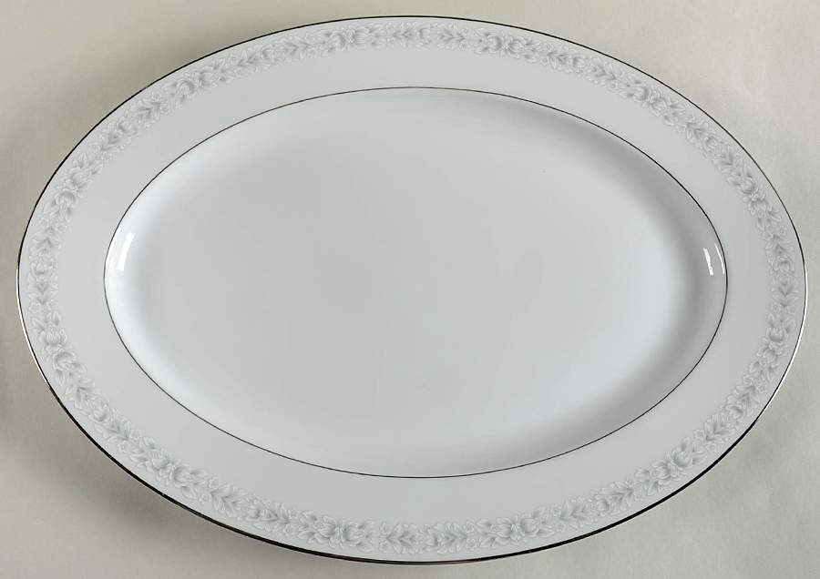 Promenade 16" Oval Serving Platter by Sango-1