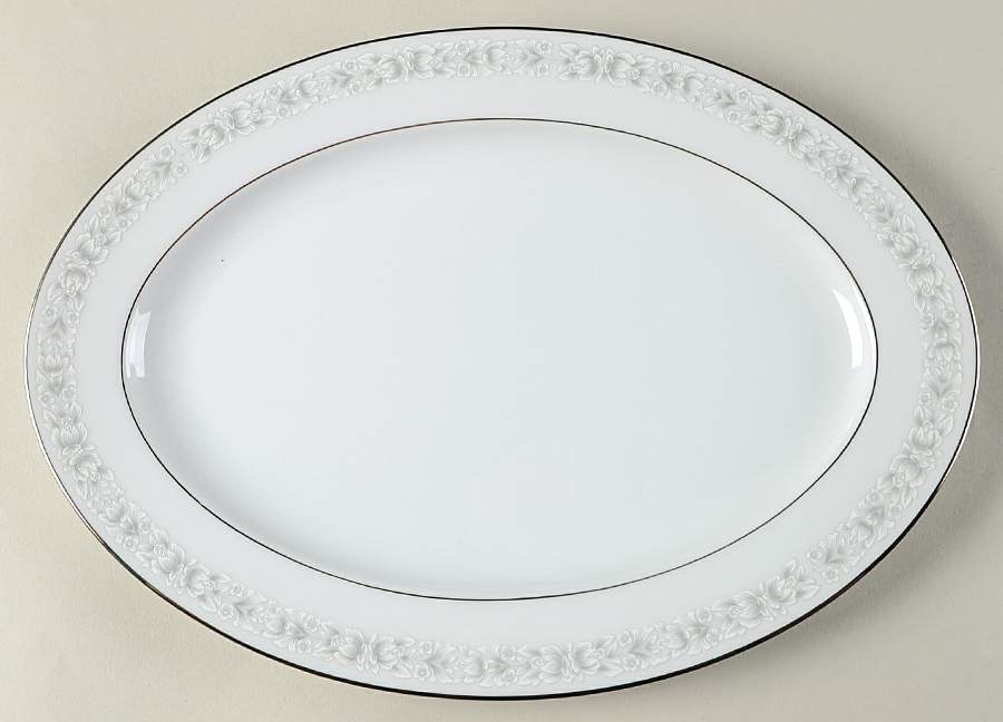 Promenade 12" Oval Serving Platter by Sango-1