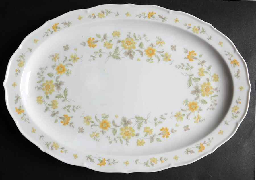 Quetico 14" Oval Serving Platter by Sango-1