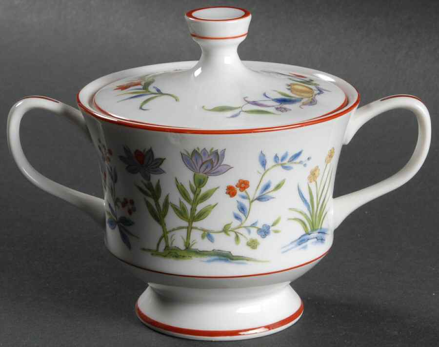 Queen's Garden Sugar Bowl & Lid by Sango-1