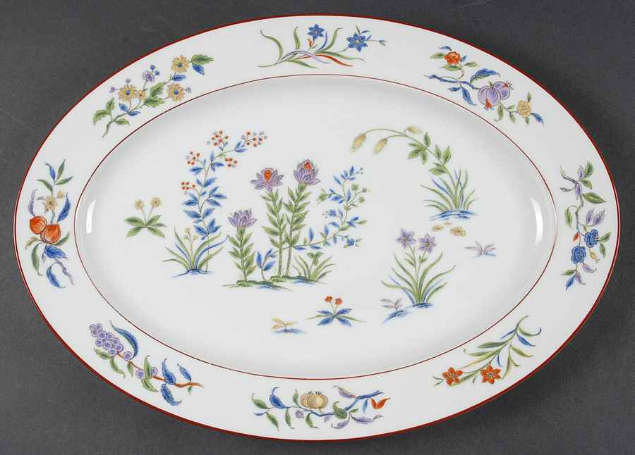 Queen's Garden 14" Oval Serving Platter by Sango-1