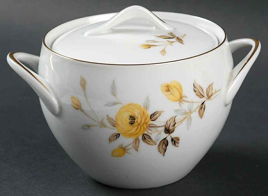 Rambler Rose Sugar Bowl & Lid by Sango-1