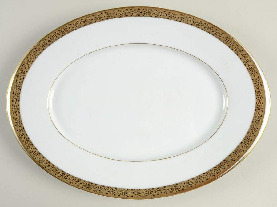 Regency (Imperial Deluxe) 12" Oval Serving Platter by Sango-1