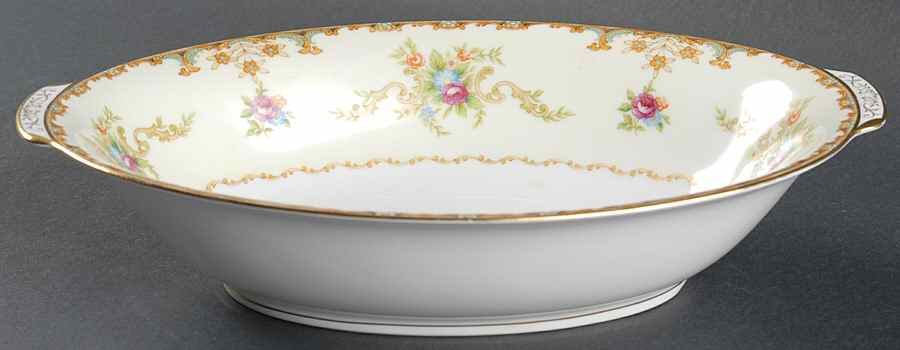 Regal (Gold Trim) 10" Oval Vegetable Bowl by Sango-1